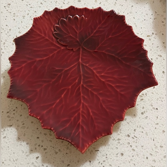 Williams-Sonoma Leaf 4 Appetizer Plates Set Made In Italy Fall Thanksgiving - Picture 8 of 9